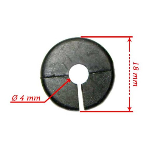 Joints pour passage de tuyauterie rigide de freins dans châssis pour VW Combi Split Brazil (1957-1975) - par 4 - KZ60026