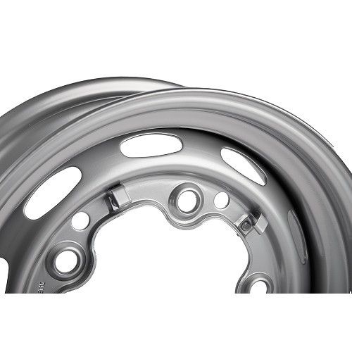 Jante tôle 5 x 205 style 356 grise pour VOLKSWAGEN Combi Split Brazil (1957-1975) - 5.5 X 15" - ET 15 - KZ60053