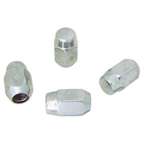  Set of 4 chrome-plated wheel nuts for adaptors for VOLKSWAGEN Combi Split Brazil (1957-1975) - KZ60065 