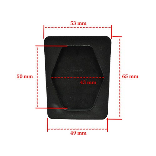 Couvre pédale de embrayage ou frein pour VOLKSWAGEN Combi Split Brazil (1957-1975) - KZ70000