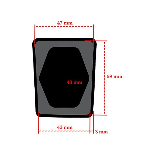 Couvre pédale de embrayage ou frein pour VOLKSWAGEN Combi Split Brazil (1957-1975) - KZ70000