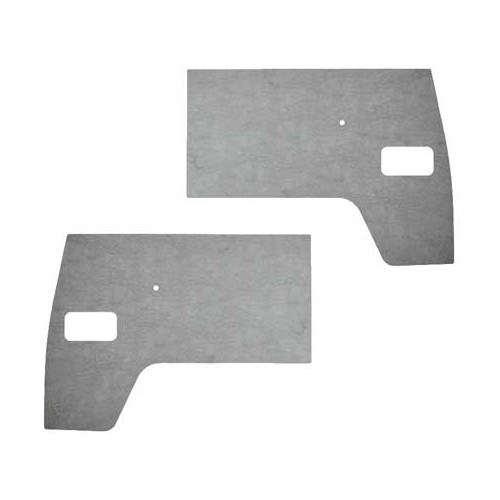  Front door panels in Grey PVC with holes for VOLKSWAGEN Combi Split Brazil (1957-1975) - by 2 - KZ80118 