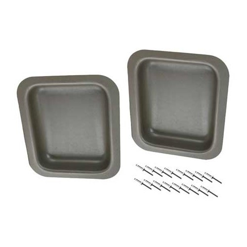  Bacs de panneaux de portes avant PVC Gris pour VOLKSWAGEN Combi Split Brazil (1957-1975) - KZ80119 