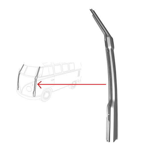  Front left "C Pillar" panel for side door on VW Combi Split Brazil (1957-1975) - KZ80163 