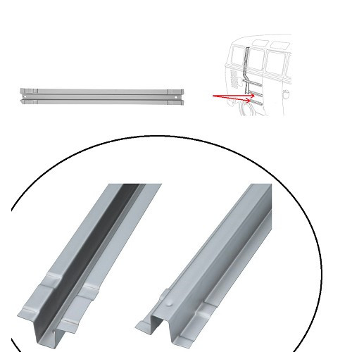  Reforço do painel lateral interior 31 mm para VW Combi Split Brazil (1957-1975) - KZ80257 