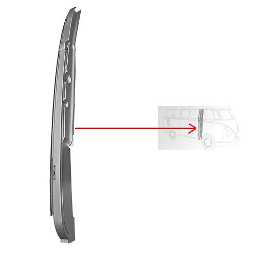  Pfostenblech rechts "B Säule" für Seitentür von Bus VW Kombi Split Brazil (1957-1975) - KZ80321 