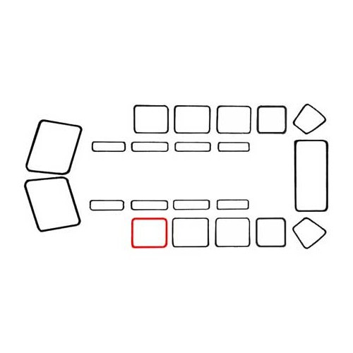 1 junta de vidrio lateral fijo para VOLKSWAGEN Combi Split Brazil (1957-1975) - KZ80375