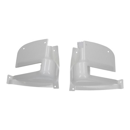  2 white plastic tailgate hinge covers for VOLKSWAGEN Combi Split Brazil (1957-1975) - KZ80389 