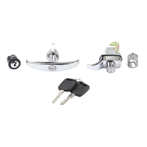 Chrome-plated one-key handle kit for VOLKSWAGEN Combi Split Brazil (1957-1975) - KZ80399