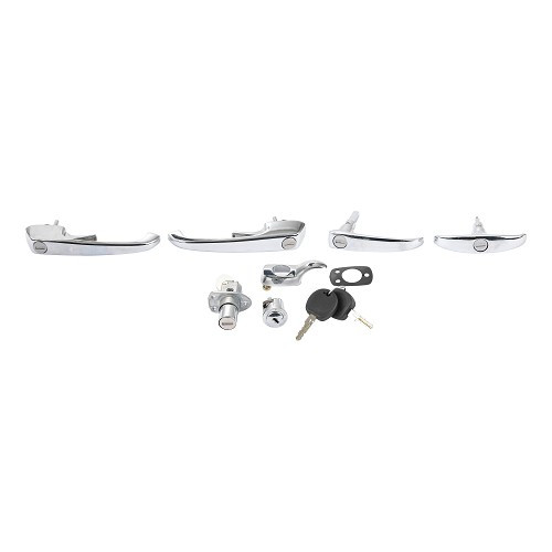  Kit poignées chromées une clé pour VOLKSWAGEN Combi Clipper Brazil (1976-1996) - KZ80400 