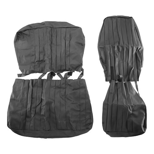 Black seat covers for VOLKSWAGEN Combi Split Brazil (1965-1975) - KZ80402