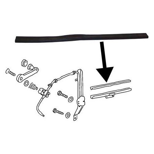  Joint en "U" de chaussure de vitre pour VOLKSWAGEN LT (1976-1996) - LA13011 