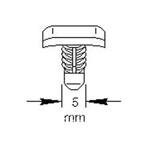 Clip de fixation pour joint de capot avant de VOLKSWAGEN LT (05/1996-07/2006) - LA13102