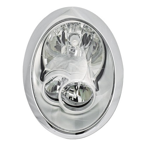  Farol H7 H7 com vidro transparente para MINI II R50 R53 Sedan Fase 2 e R52 Conversível (07/2004-) - lado direito - MA17145 