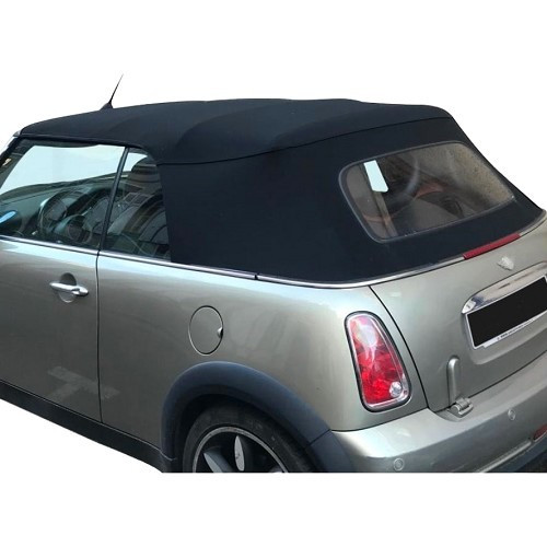 Nero acustico Twillfast Alpaca soft top RPC tipo originale per MINI II R52 Cabrio (11/2002-07/2008) - finestra di vetro sbrinatore - MA70004