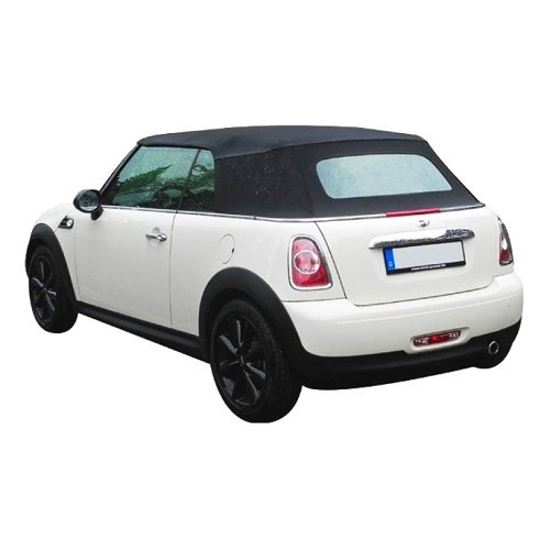 Black soft top in Sonnenland A5 Alpaca for MINI III R57 and R57LCI convertible (10/2007-06/2015) - defrosting glass window - MA70005