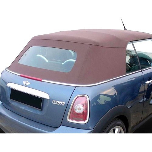 Twillfast Alpaca chocolate hood for MINI III R57 and R57LCI convertible (10/2007-06/2015) - defrosting glass window - MA70008