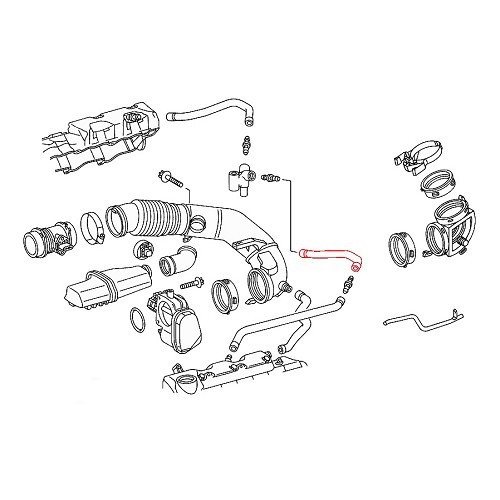  MEYLE central breather hose for Mercedes SLK 320 R170 - MB00024-1 