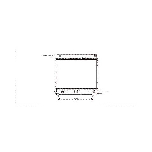  Engine radiator for Mercedes 190 (W201), automatic gearbox, without air conditioning - MB01103 