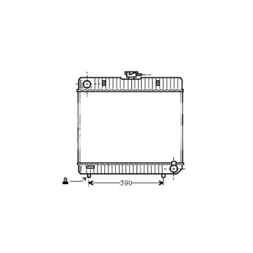 Motorkoeler voor Mercedes W123 met handgeschakelde versnellingsbak - MB01115