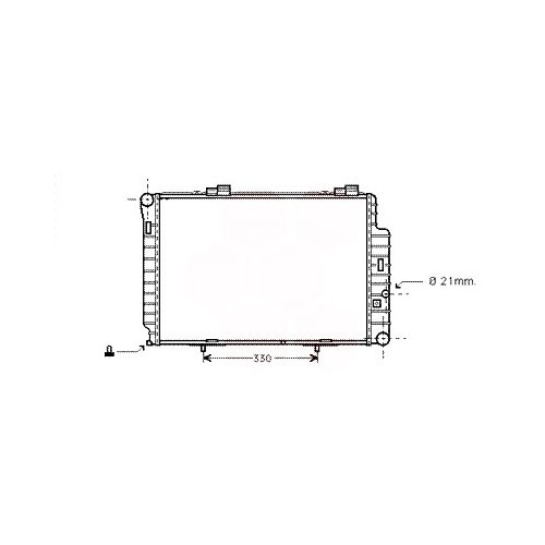  Radiateur moteur pour Mercedes Classe C (W202) - MB01120 