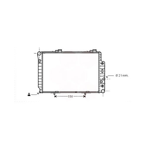  Radiateur moteur pour Mercedes Classe C (W202) avec boite auto - MB01122 