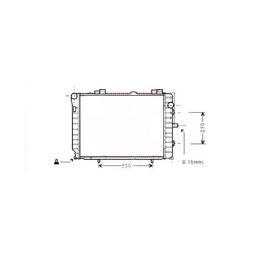  Motorkoeler voor Mercedes C-Klasse (W202) Kompressor - MB01124 