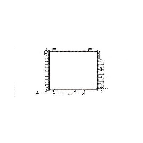  Engine radiator for Mercedes C Class (W202) Diesel, manual gearbox without air conditioning - MB01128 