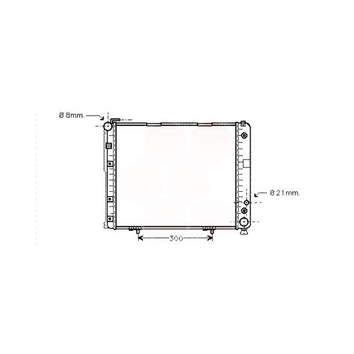  Motorradiator voor Mercedes E-Klasse (W124) - MB01134 