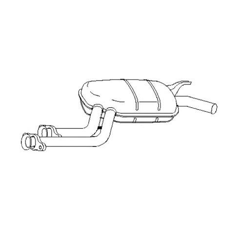  Silencieux intermédiaire pour Mercedes 190E (W201) 2.0 2.3 - MB01952 