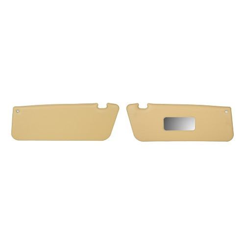  Beige sun visors for Mercedes SL R107 - Pair - MB02297 