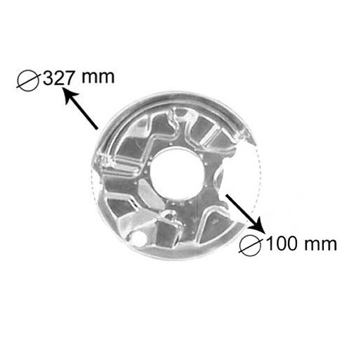  Left rear brake disc protector for Mercedes 190 (W201) - MB04000 