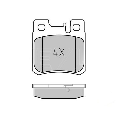  Bremsbeläge hinten für Mercedes C-Klasse (W202) - MB04316 