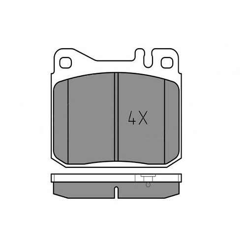  Plaquettes de frein avant pour Mercedes W123 15mm - MB04317 