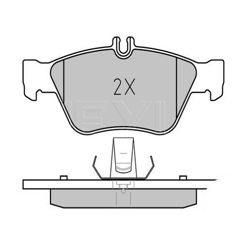  Plaquettes de frein avant MEYLE pour Mercedes SLK 200 et 230  R170 - MB04323 