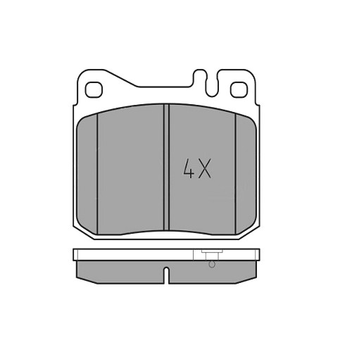  Plaquettes de frein avant pour Mercedes W114 W115 - MB04339 