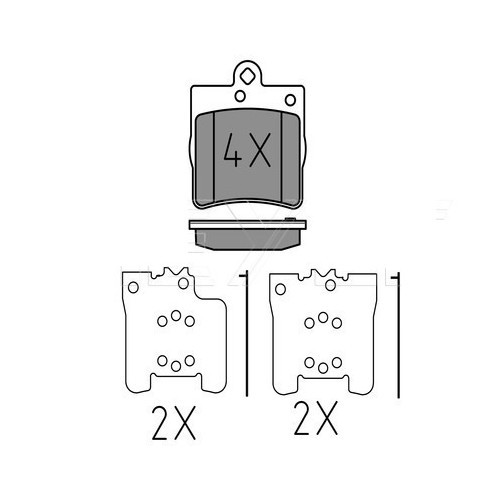 Meyle OE rear brake pads for Mercedes E-Class (06/1995-03/2002)