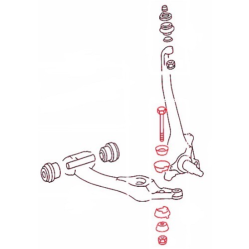 Kit de reparação do braço inferior da suspensão dianteira para Mercedes W123 - MB05334