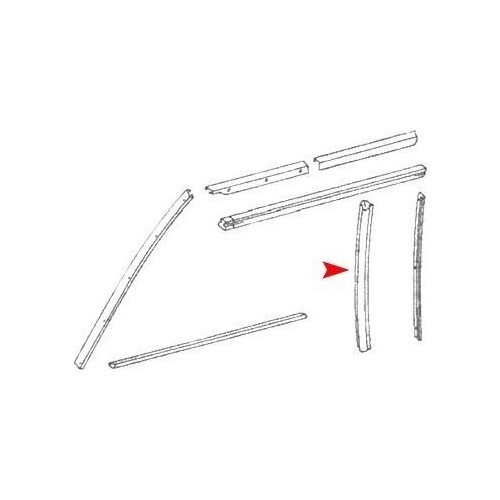 Vertikale Fensterdichtung links für Mercedes SL R107 - MB07142