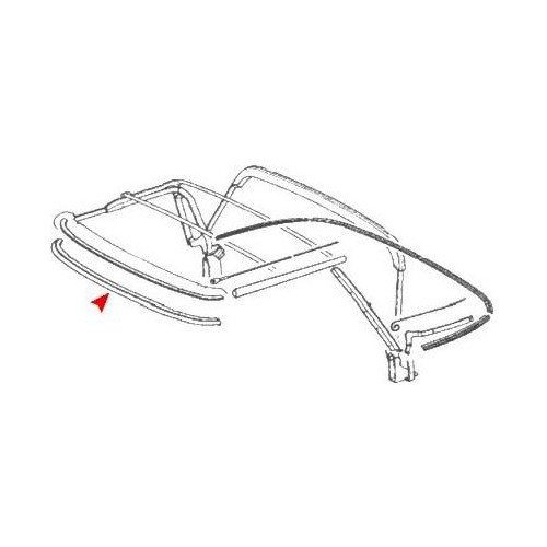 Afdichting softtop voor Mercedes W113 Pagode - MB07143
