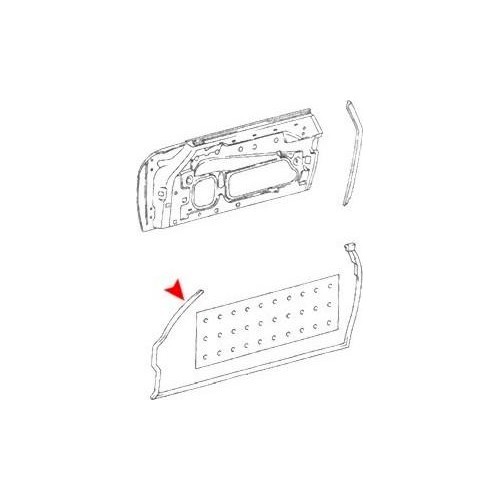 Deurrubber rechts voor Mercedes SL R107 - MB07148