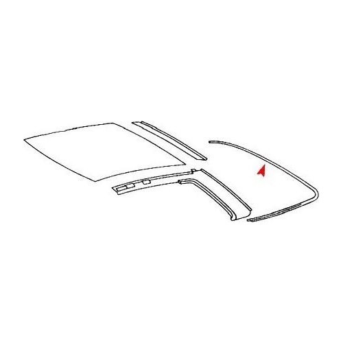 Guarnizione posteriore dell'hard top per Mercedes SL R107 - MB07164