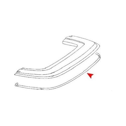  Soft top cover gasket for Mercedes SL R107 - MB07166-1 