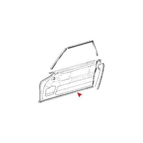 Joint de porte gauche pour Mercedes W113 Pagode - MB07180