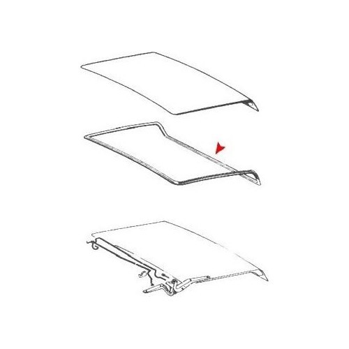 Joint de coffre pour Mercedes W113 Pagode - MB07186