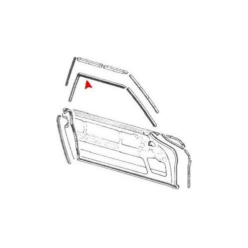 Junta de ventana derecha para Mercedes W113 Pagoda - MB07193