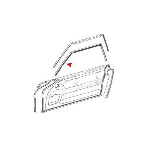 Dichtung zwischen Windschutzscheibe und Fenster für Mercedes W113 Pagode - MB07194