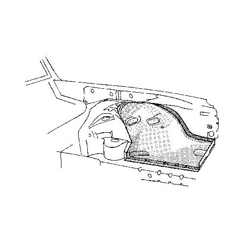  Lamiera di riparazione, anteriore destra, vano motore, per Mercedes W123 - MB08030 