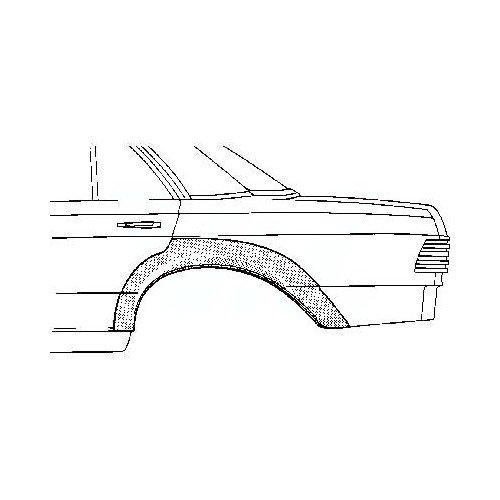     
                
                
    Left rear wing arch for Mercedes W123 - MB08036
