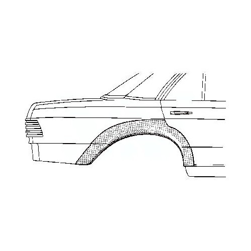  Rechterspatbord achteraan voor Mercedes W123 - MB08038 